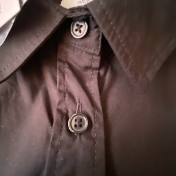 Ricki's Black Cotton Blend Classic Fit Casual Office Button Up Shirt- Sz-XXL - Picture 3 of 14